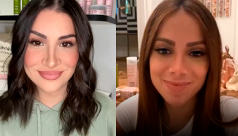 EMPRESÁRIAS: Anitta e Bianca Boca Rosa fazem live e falam sobre produtos para cuidados com o cabelo